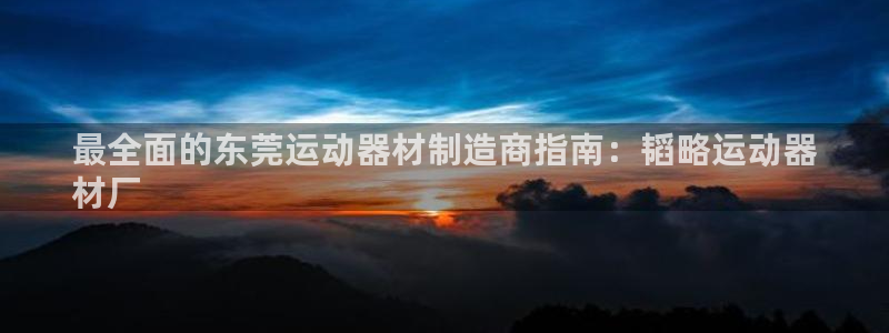 意昂集团官网：最全面的东莞运动器材制造商指南：韬略运